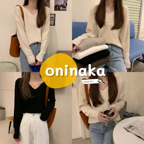 เสื้อไหมพรมคอวี