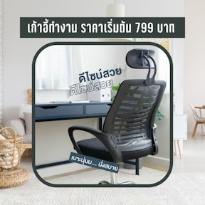 เก้าอี้ทำงาน ราคาเริ่มต้น 799 บาท